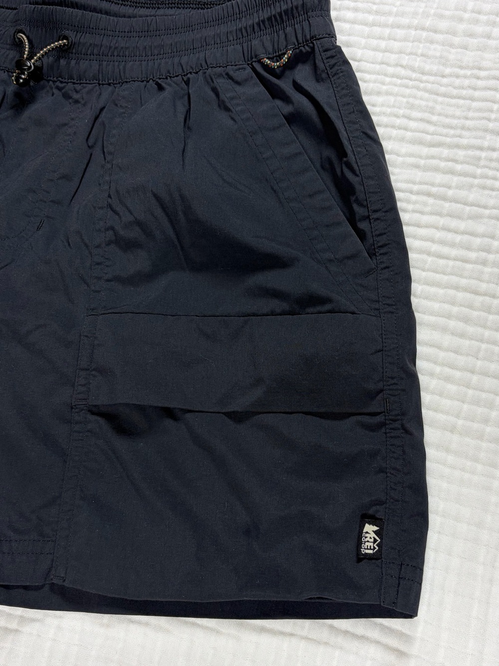REI Co-op Trailmade black cargo water repellent hiking shorts utility pockets M